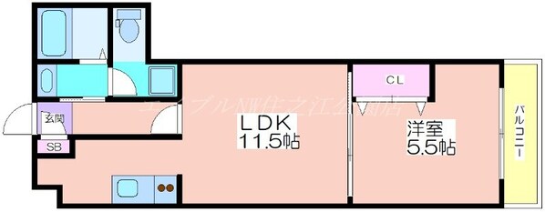 WindBell天下茶屋の物件間取画像